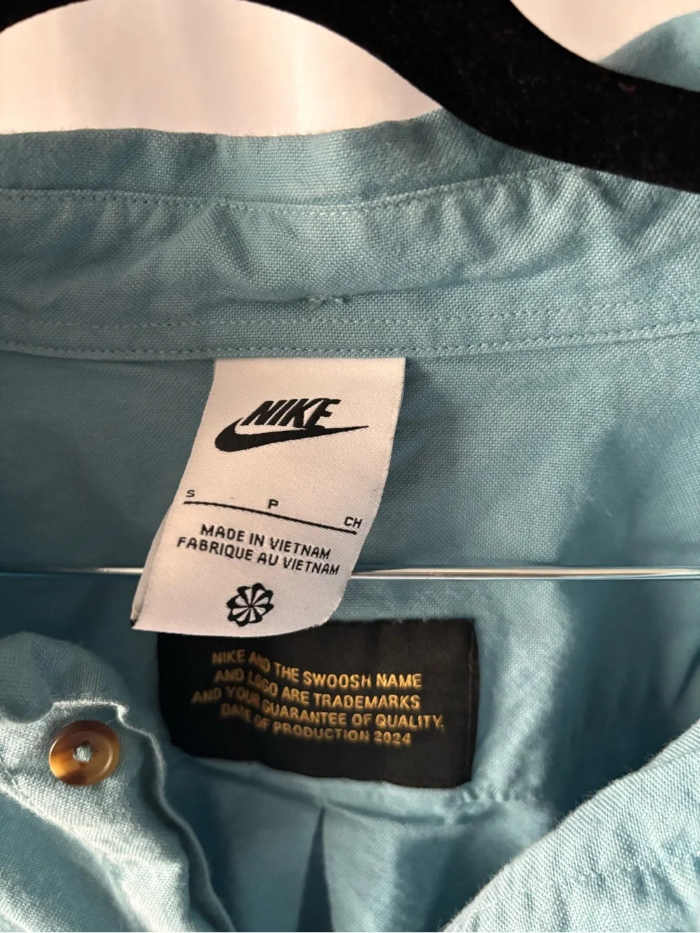 NIKE SB Light Blue Men's Button-Up Shirt Jacket
